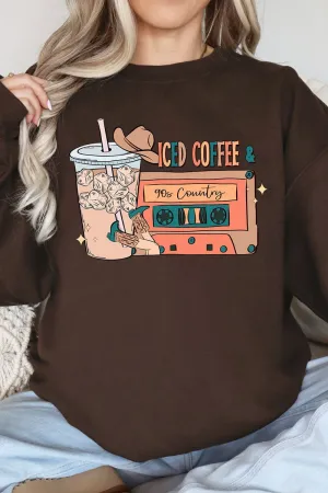 Iced Coffee And 90's Country Heavy-weight Crew Sweatshirt