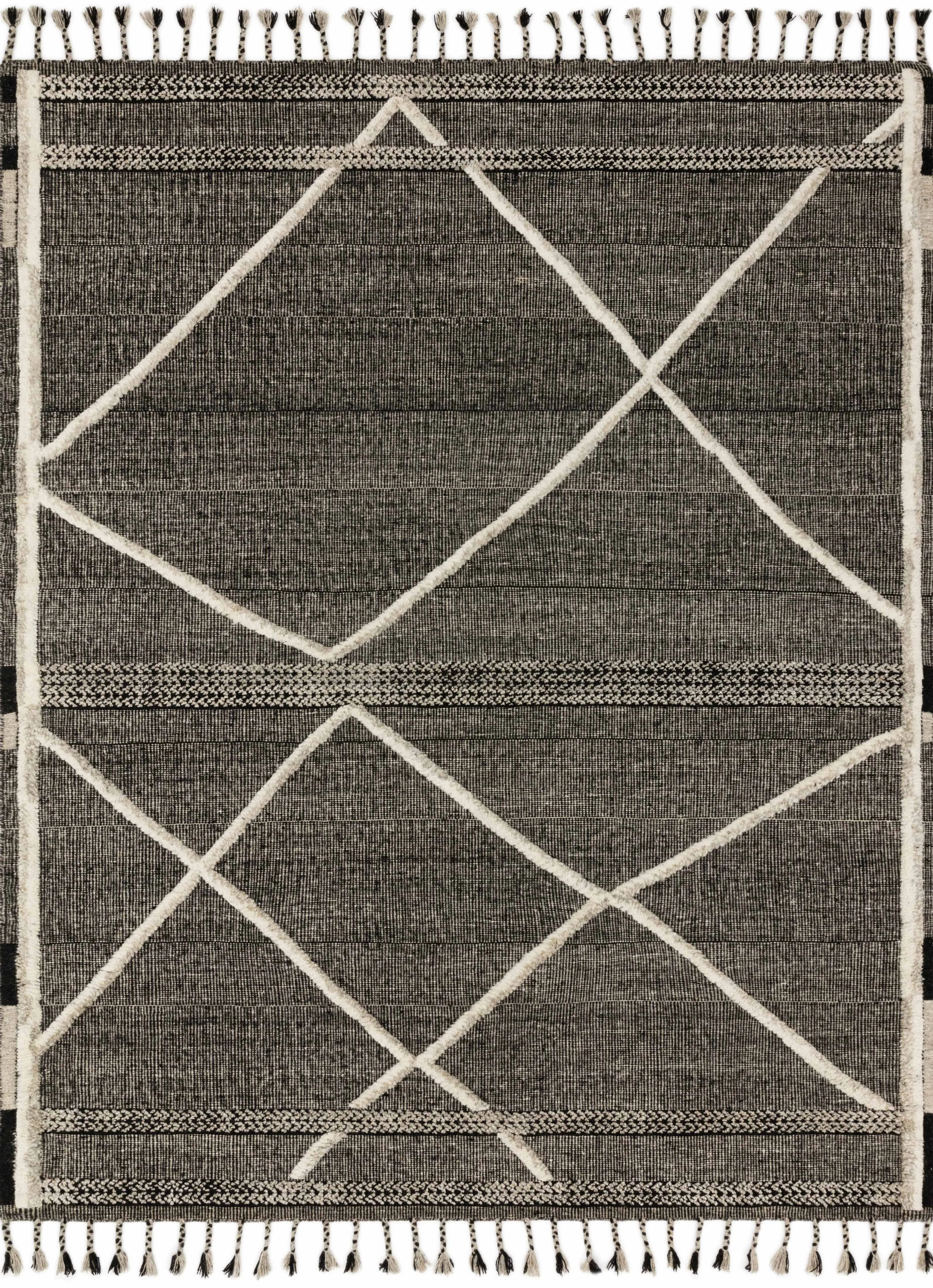 Iman Rug in Beige & Charcoal