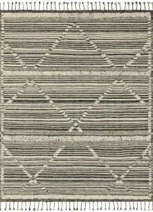 Iman Rug in Ivory & Charcoal