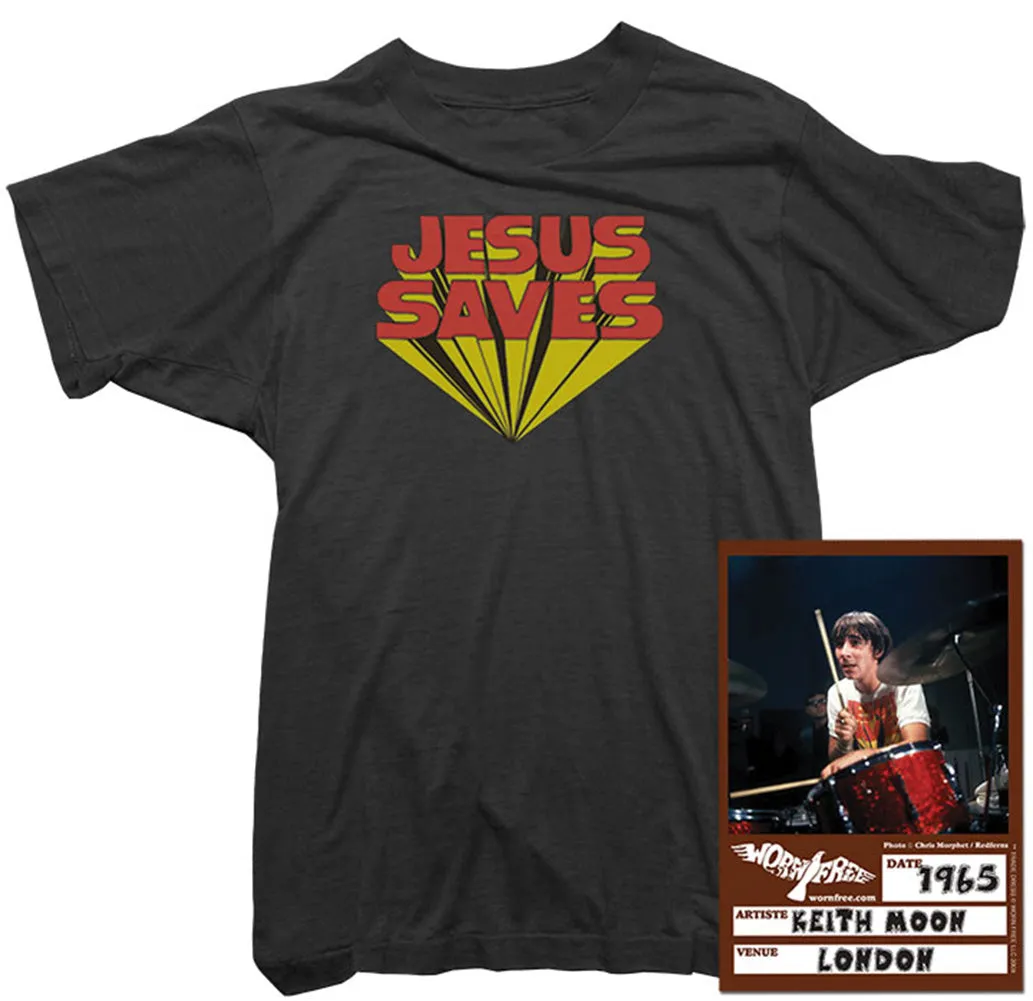 Keith Moon T-shirt - Jesus Saves Tee worn by Keith Moon