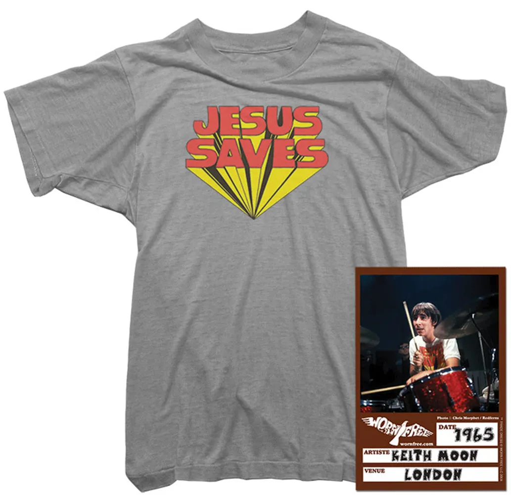 Keith Moon T-shirt - Jesus Saves Tee worn by Keith Moon