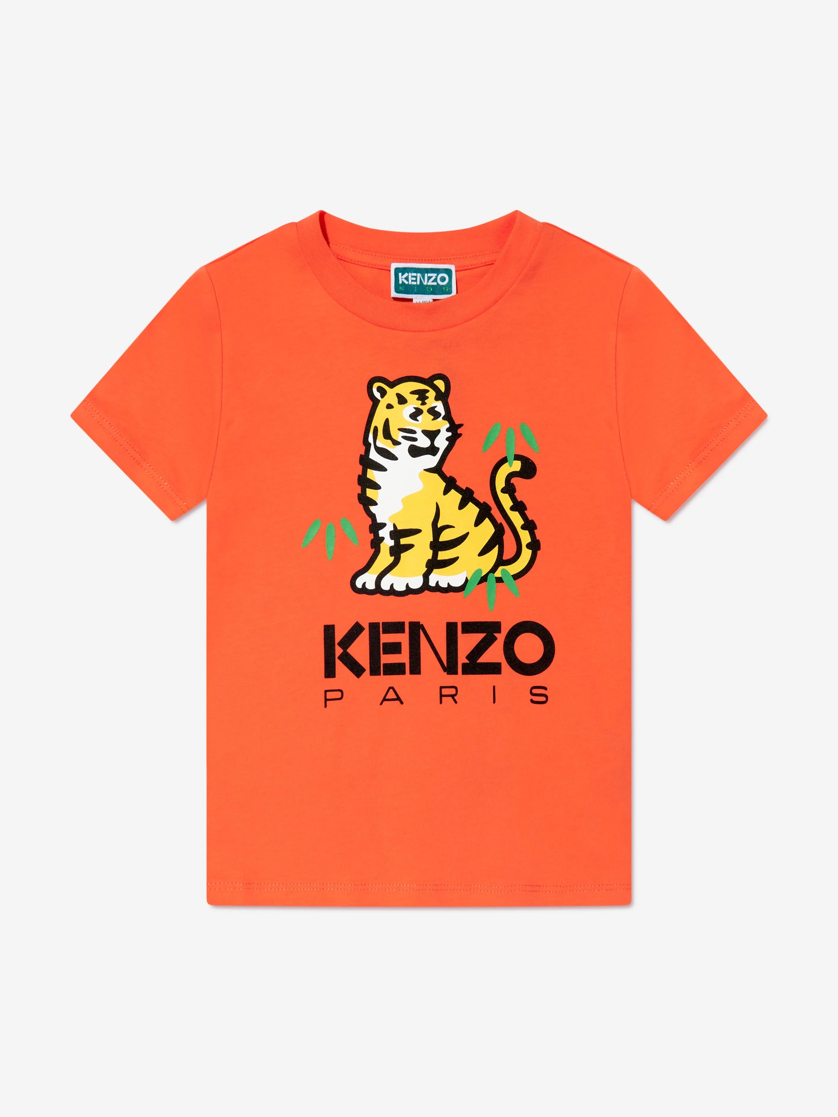 KENZO Boys Organic Cotton Kotora T-Shirt in Orange