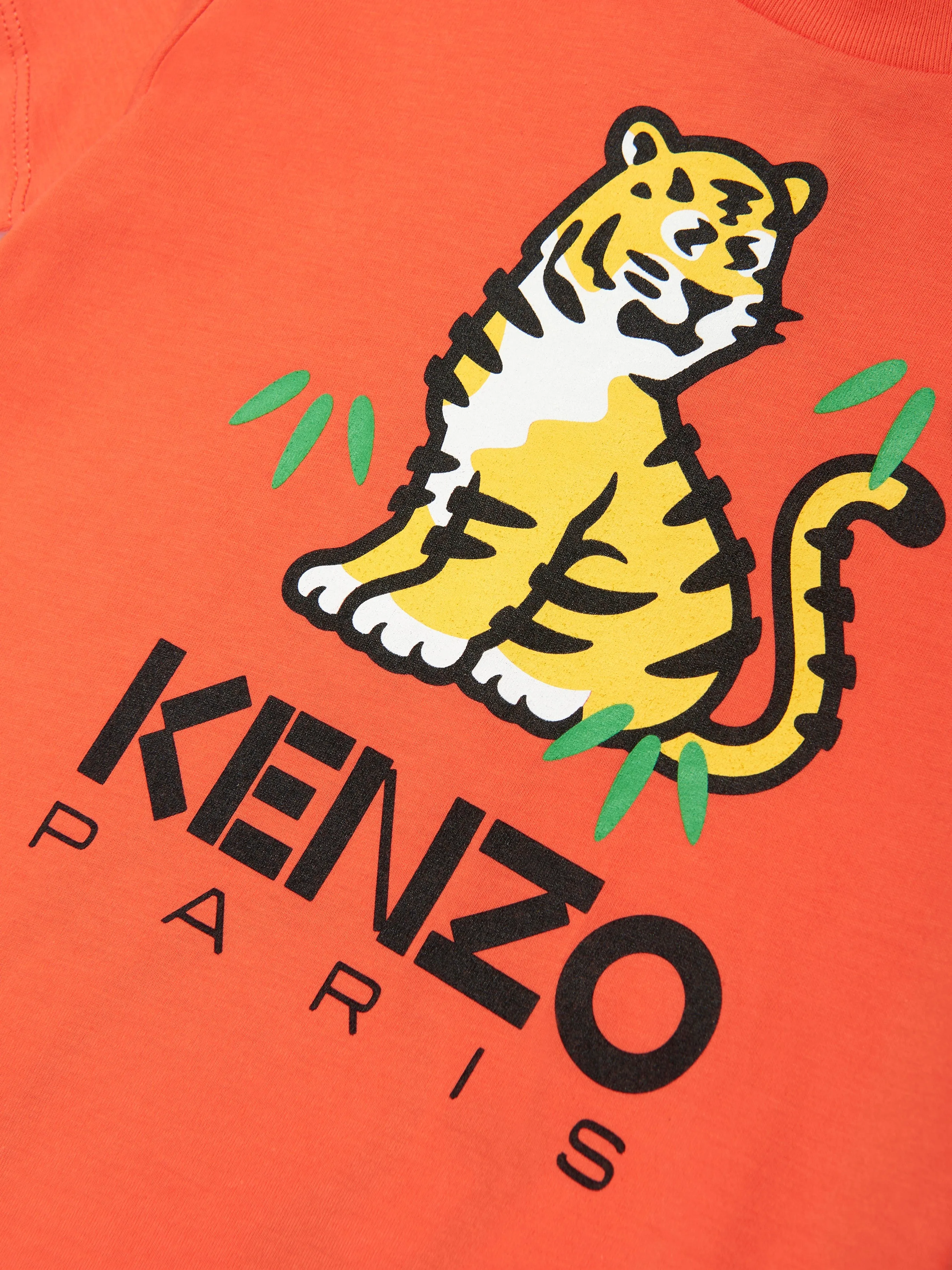 KENZO Boys Organic Cotton Kotora T-Shirt in Orange