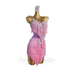 Latin Dance Tassel Dress for Women Rumba Cha Cha Tango Performance Competitors Costume