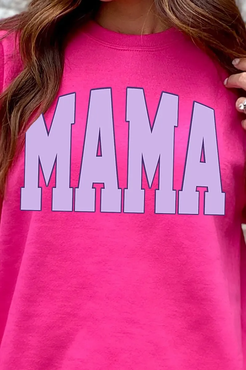 Lavender Arched Mama Heavy-weight Crew Sweatshirt