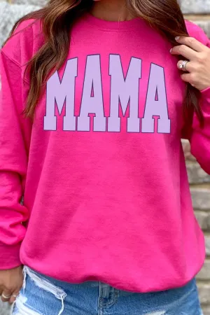 Lavender Arched Mama Heavy-weight Crew Sweatshirt