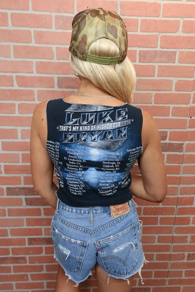 Luke Bryan Double Stitch Scoop Neck Crop