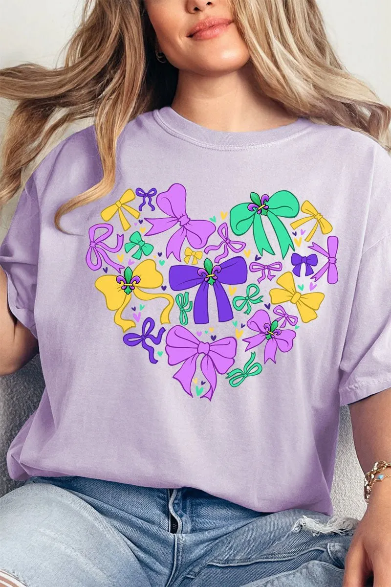 Mardi Magic Bows Comfort Colors Adult Ring-Spun Cotton Tee