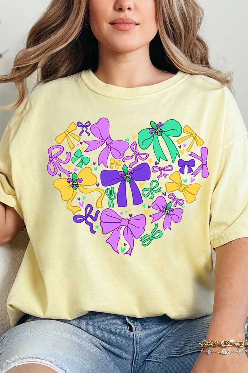 Mardi Magic Bows Comfort Colors Adult Ring-Spun Cotton Tee