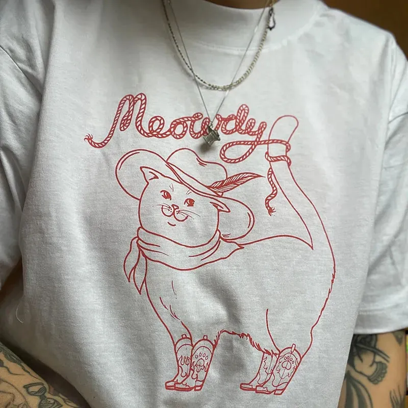 Meowdy Cat Stylish Graphic Tee