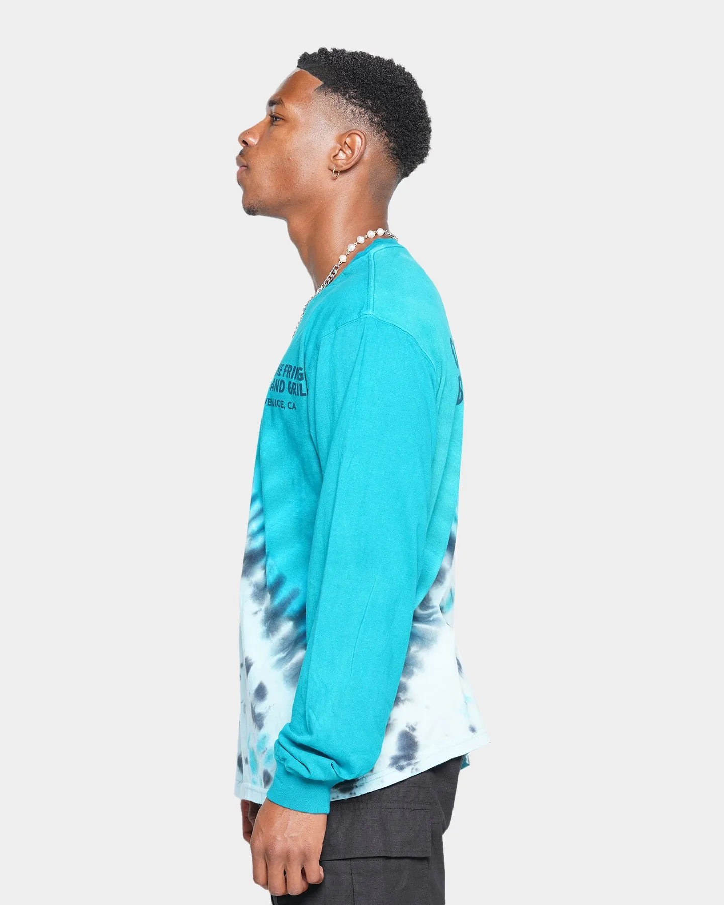 MNML Cross Washed Long Sleeve T-Shirt Blue