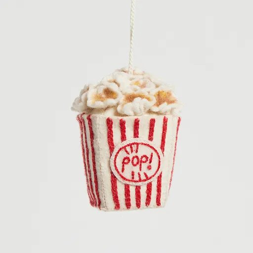 Movie Night Popcorn Felt Ornament