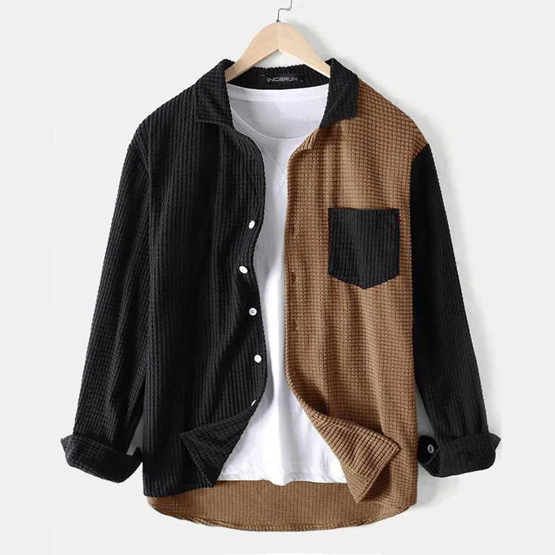 Nsqured Patchwork Men's Streetwear Shirt