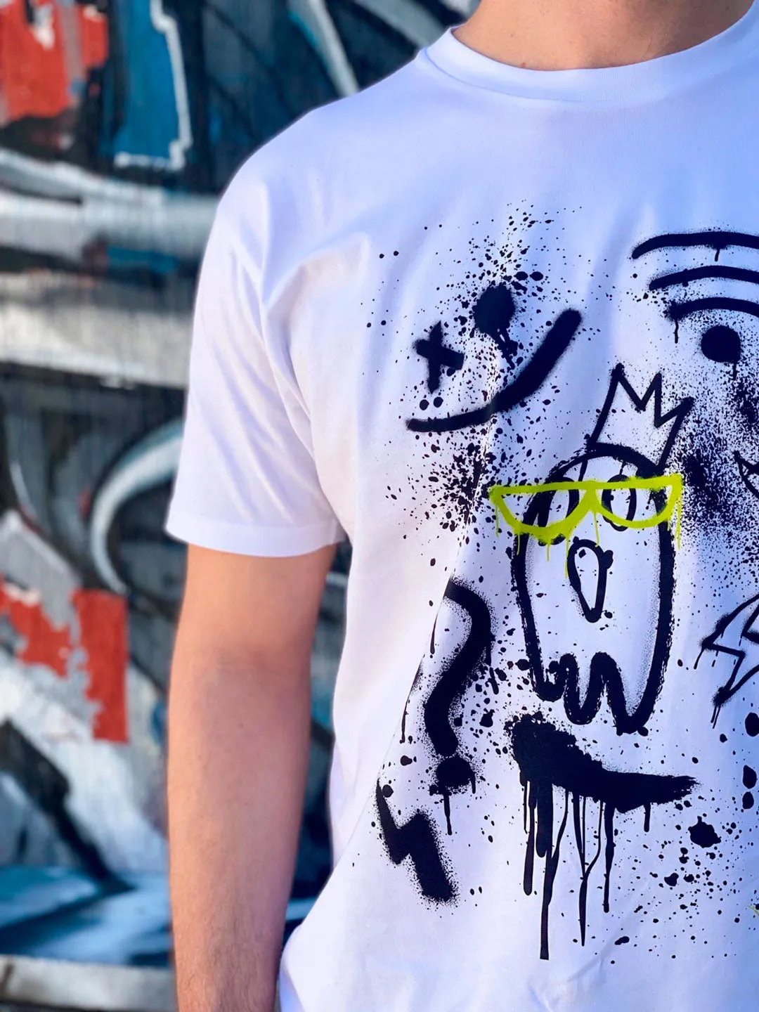 OFF GRID White Designer T-Shirt Men's & Unisex Cotton - B. Streetwear