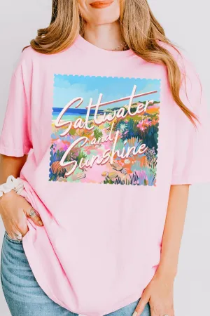 Pastel Saltwater And Sunshine Comfort Colors Adult Ring-Spun Cotton Tee