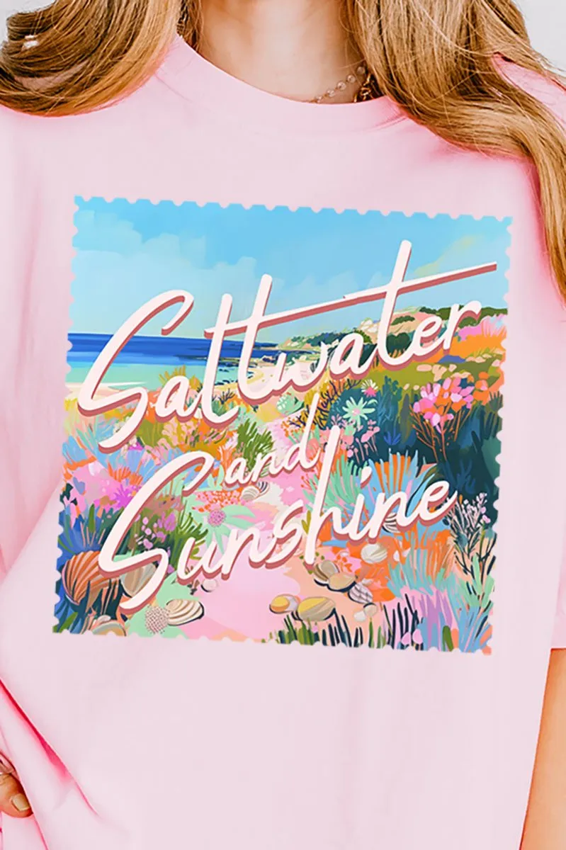 Pastel Saltwater And Sunshine Comfort Colors Adult Ring-Spun Cotton Tee