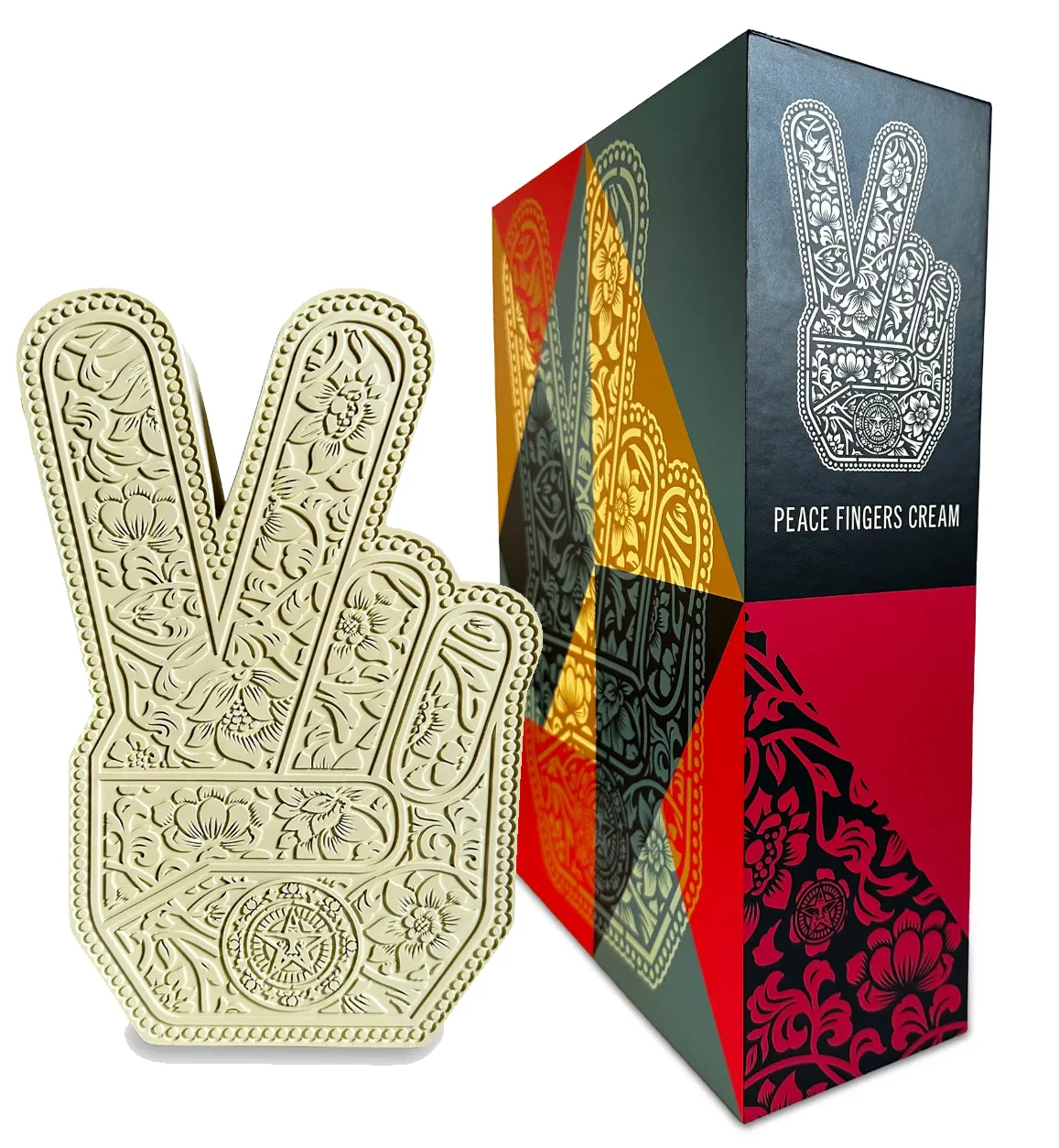 Peace Fingers Collectible Resin Sculpture by Shepard Fairey- OBEY