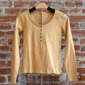 Pendleton Henley Tee Long Sleeve in Pale Gold