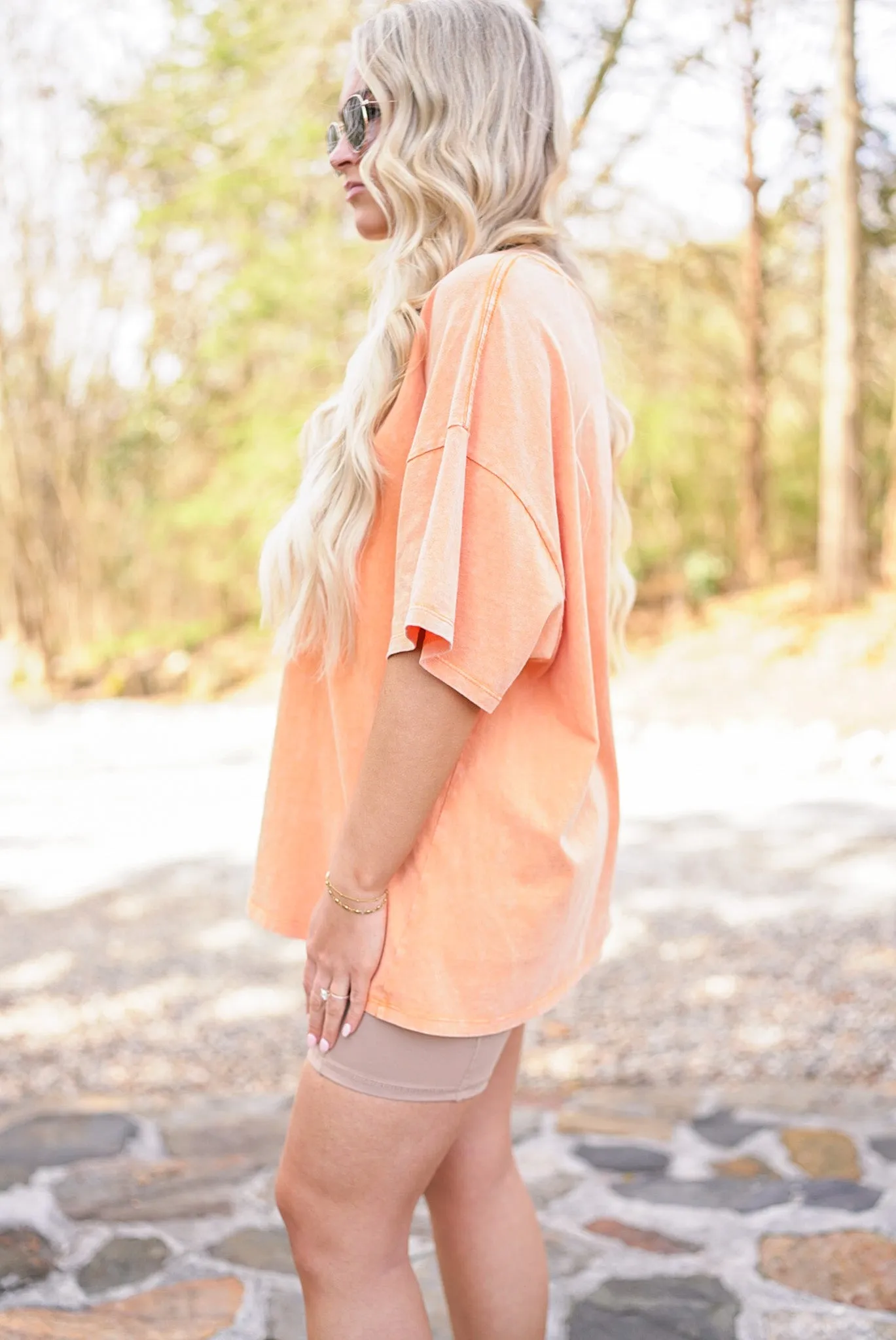 Perfect Happiness Washed Orange Tee