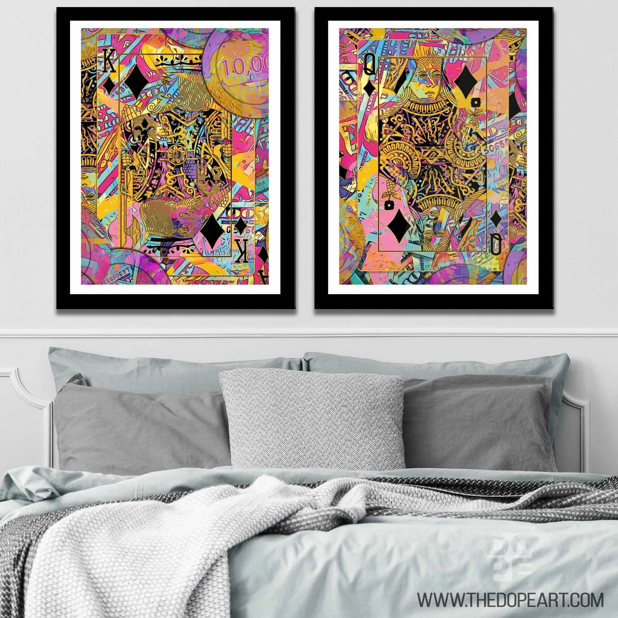 Pink King and Queen Couple Semi-Gloss Prints