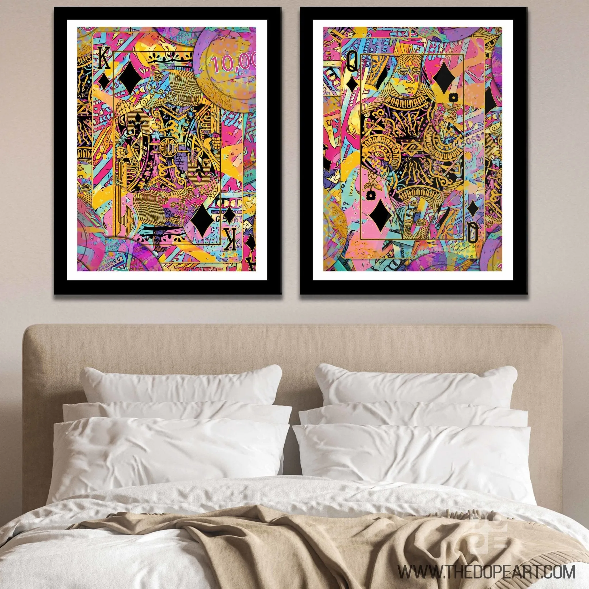 Pink King and Queen Couple Semi-Gloss Prints