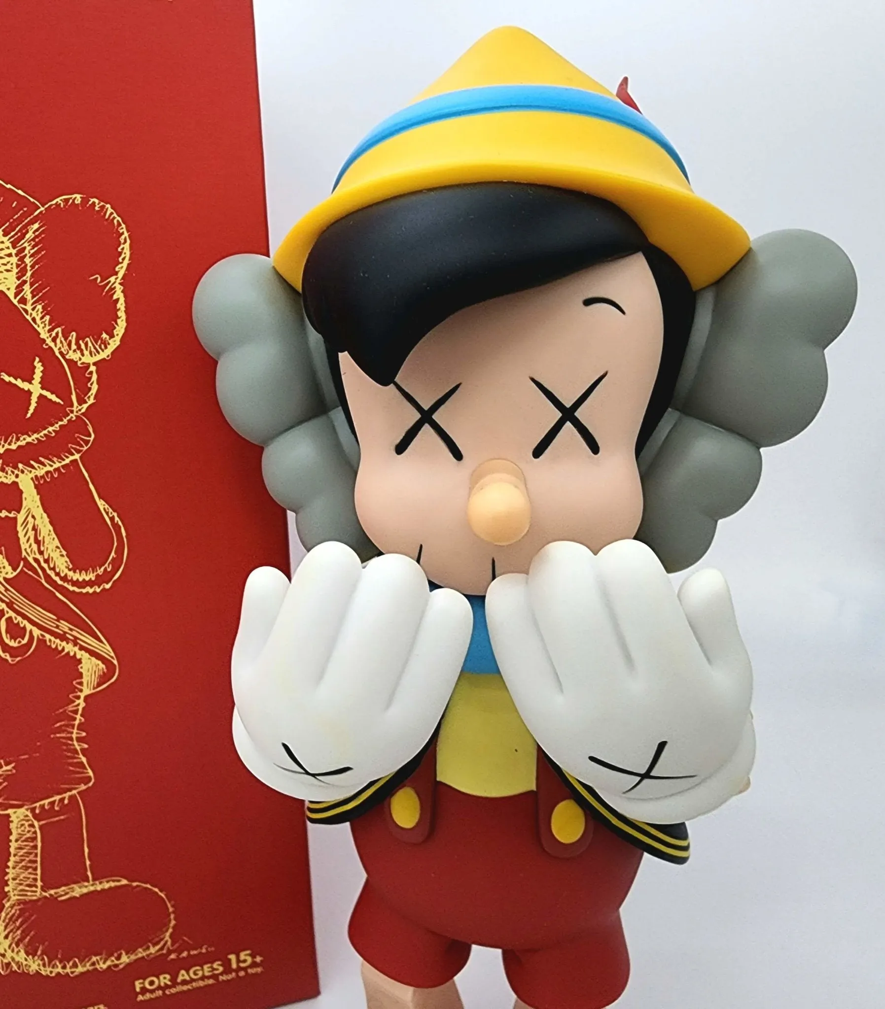 Pinocchio & Jiminy Cricket Disney Companion Fine Art Toy by Kaws- Brian Donnelly