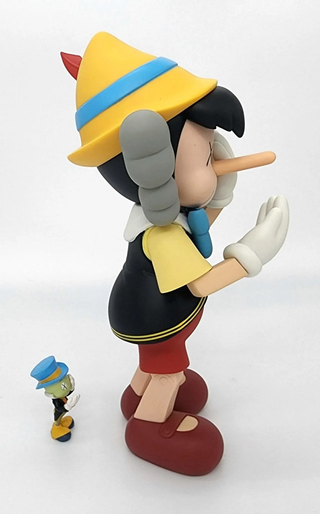 Pinocchio & Jiminy Cricket Disney Companion Fine Art Toy by Kaws- Brian Donnelly