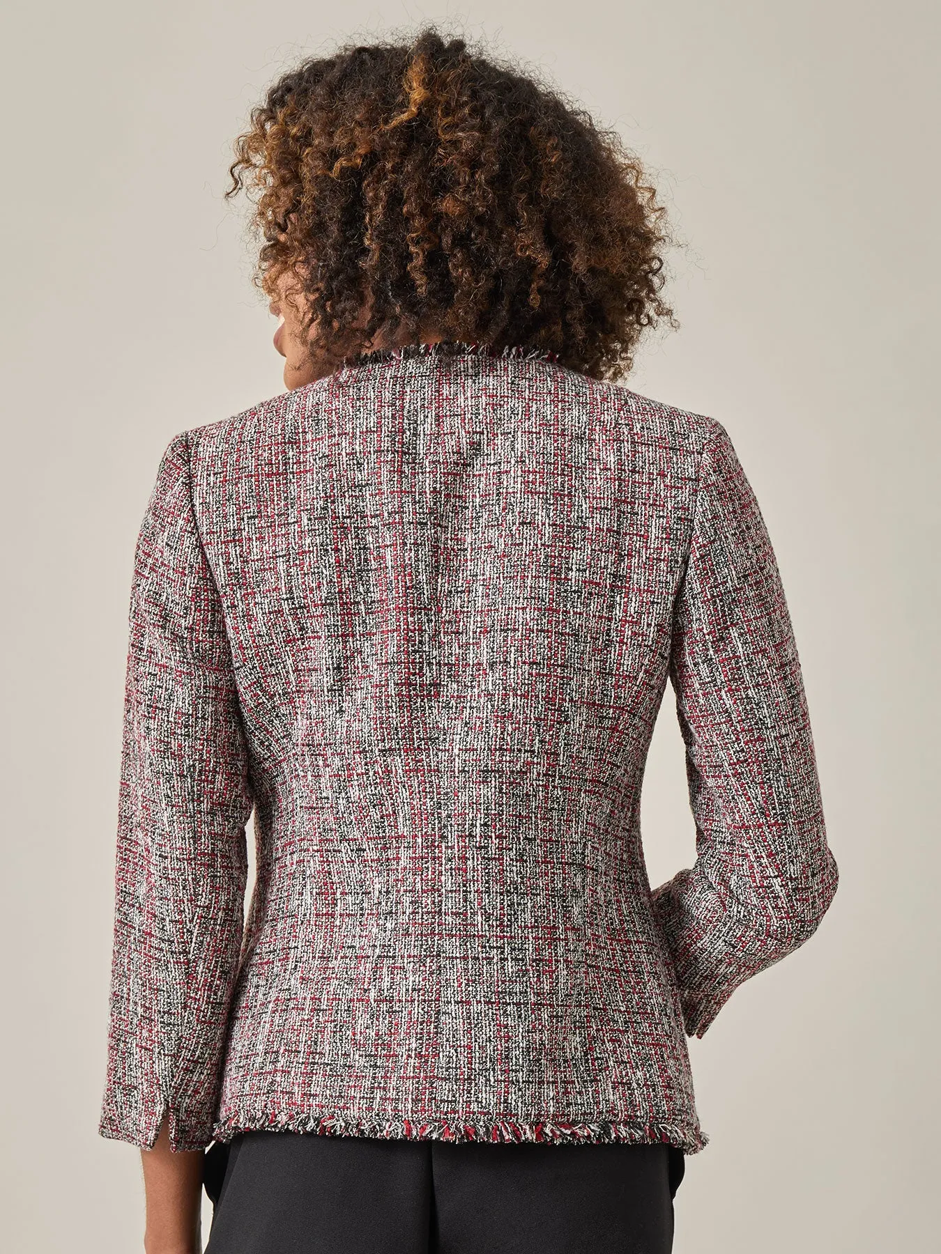 Plus Textured Tweed Jacket