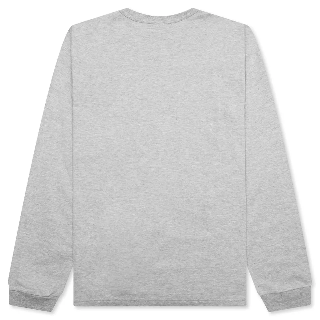 Pocket Logo L/S T-Shirt - Top Grey