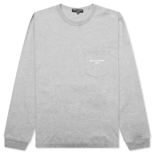 Pocket Logo L/S T-Shirt - Top Grey