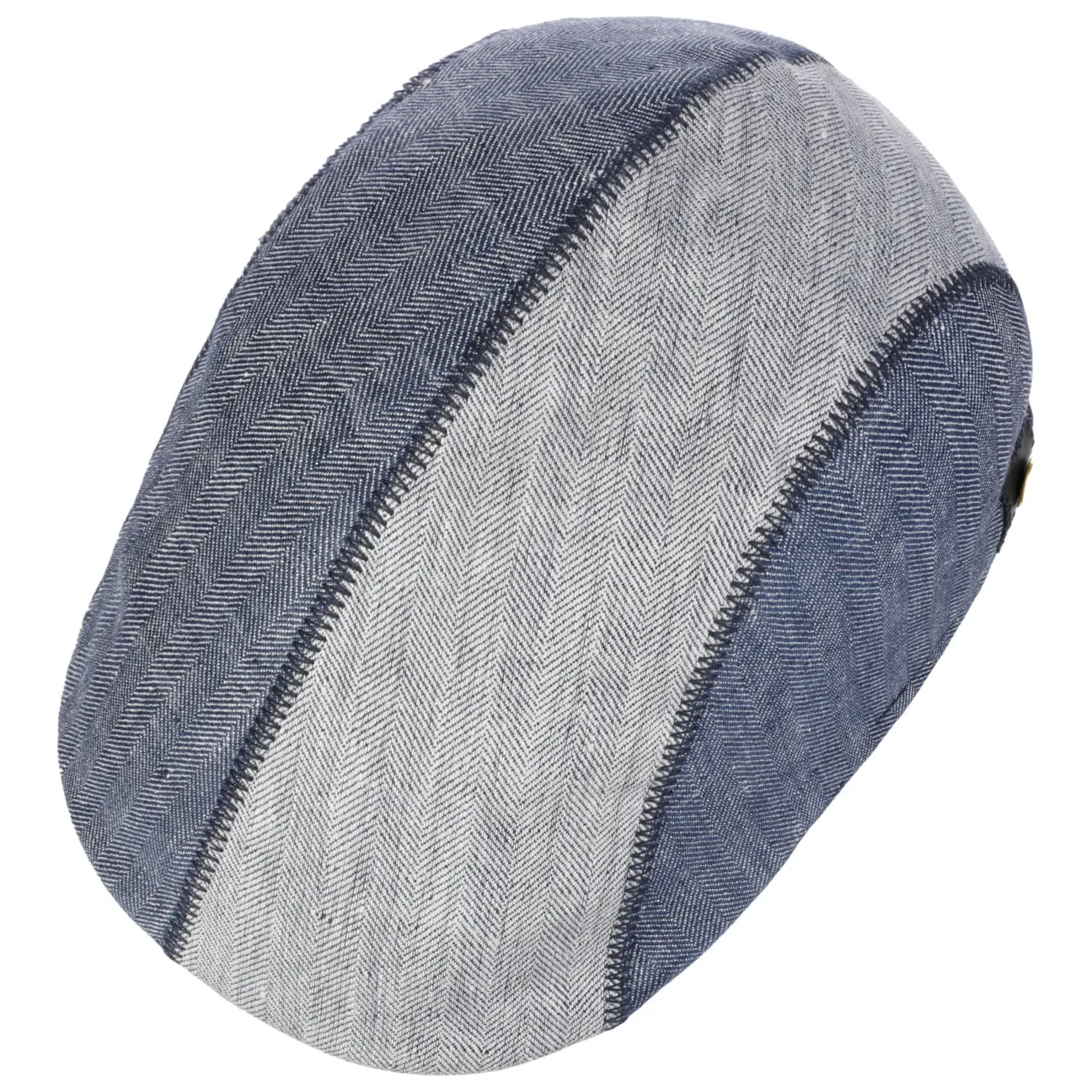 Prince Twotone Linen Flat Cap by Mayser