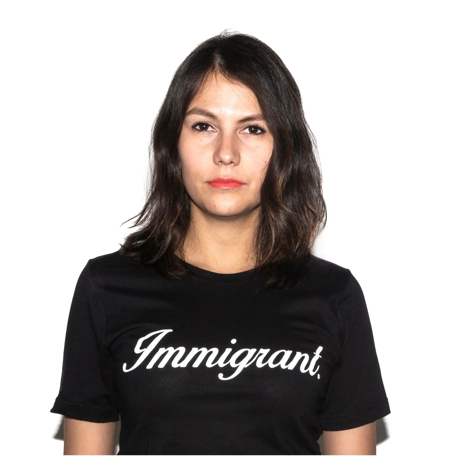 "Immigrant" Crewneck T-shirt - Black/White