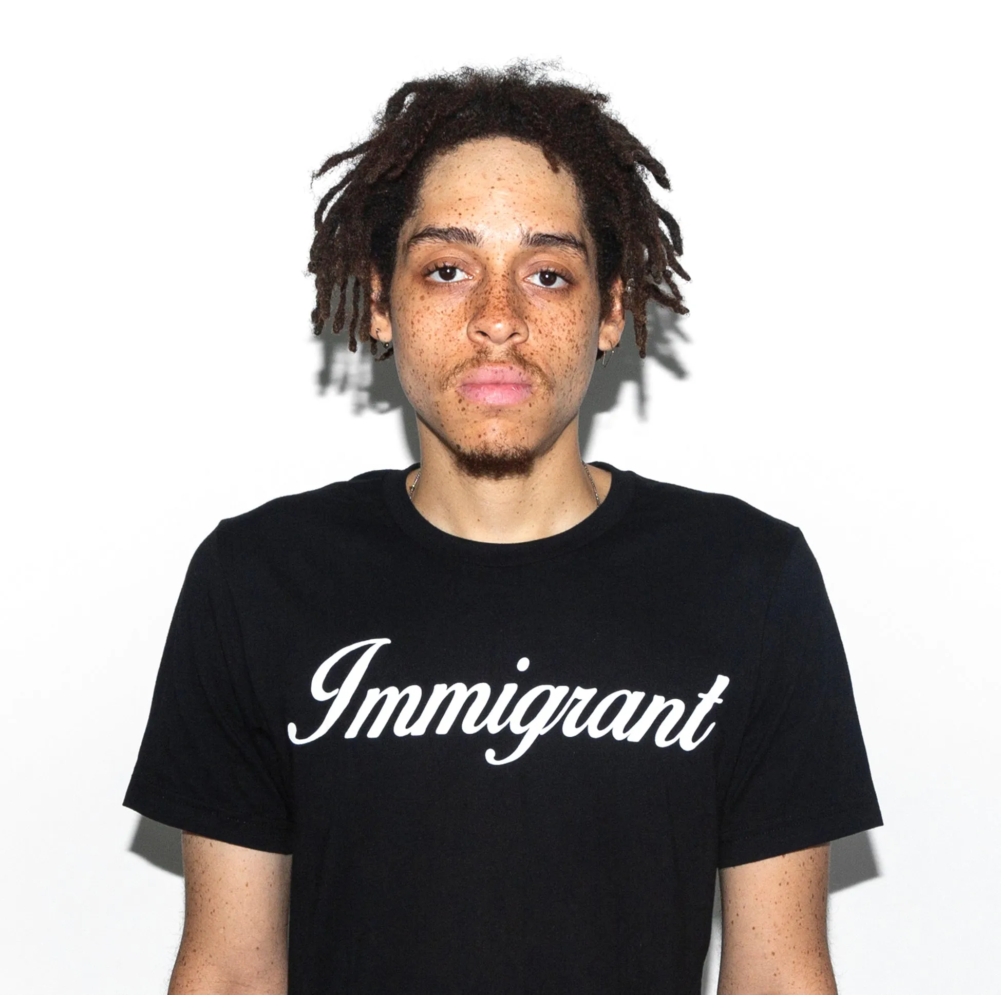 "Immigrant" Crewneck T-shirt - Black/White