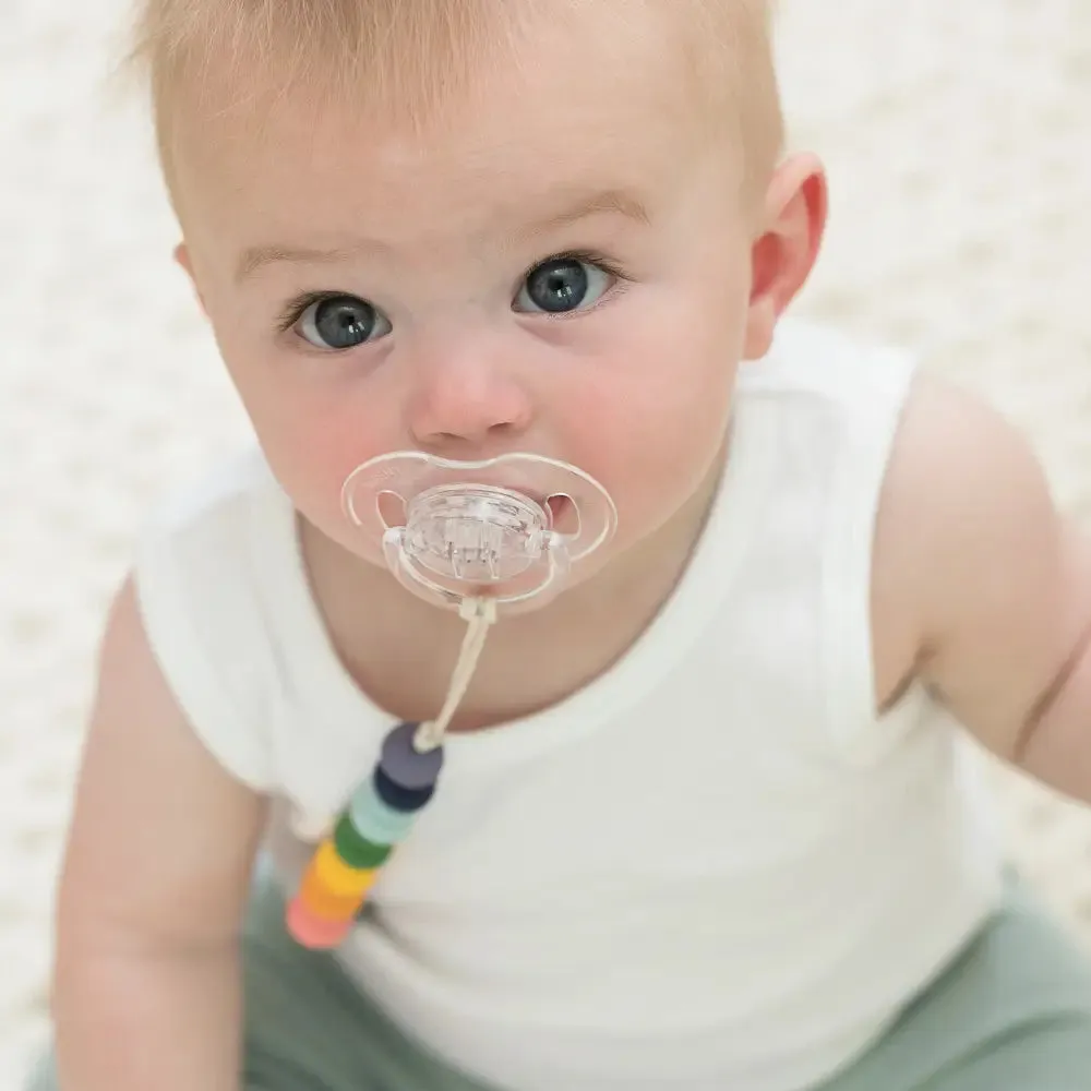 Rainbow Pacifier Clip