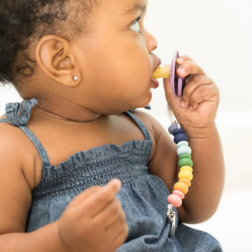 Rainbow Pacifier Clip