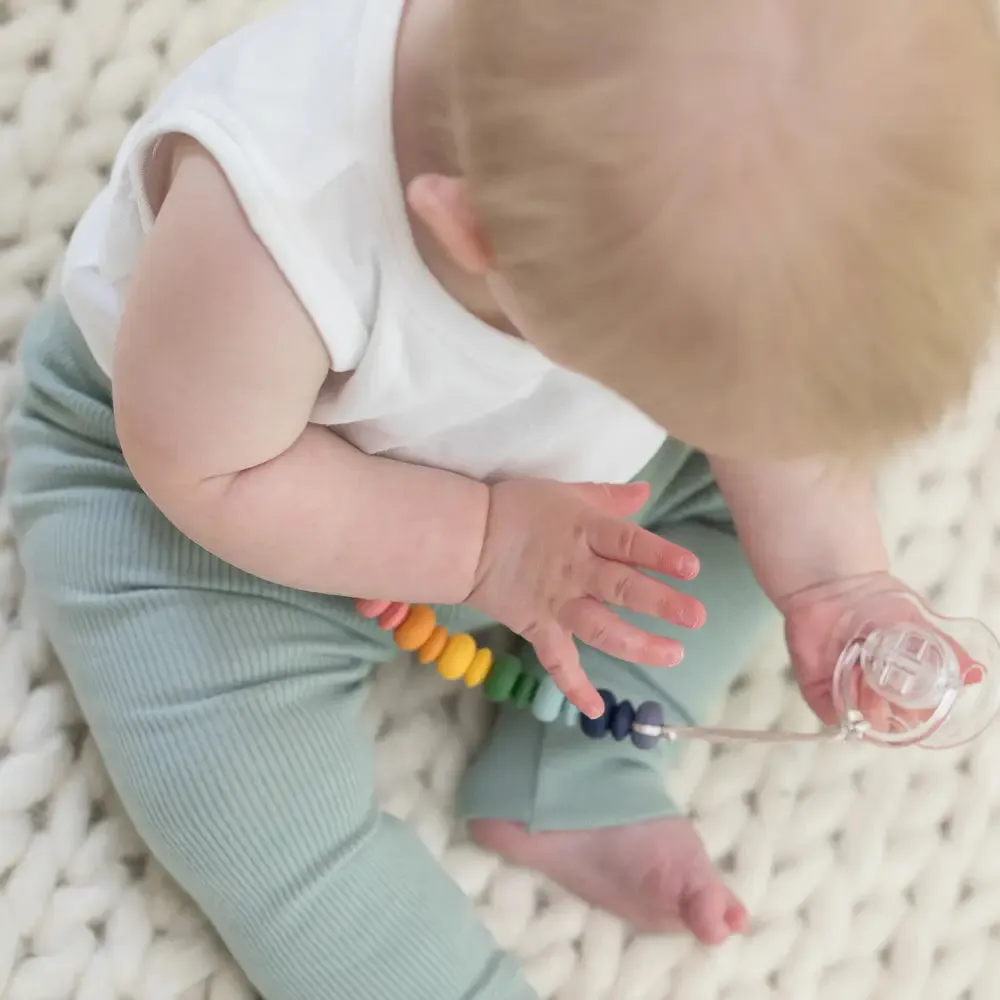 Rainbow Pacifier Clip