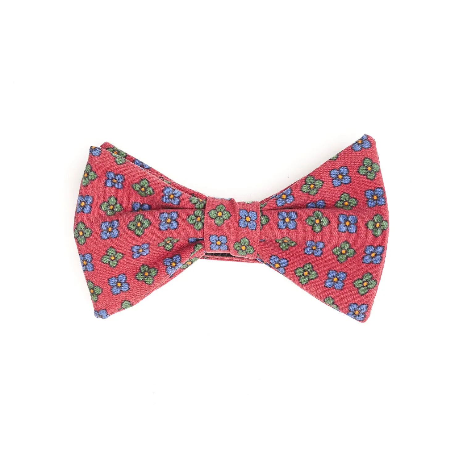 RED PRE-KNOTTED SILK BOWTIE