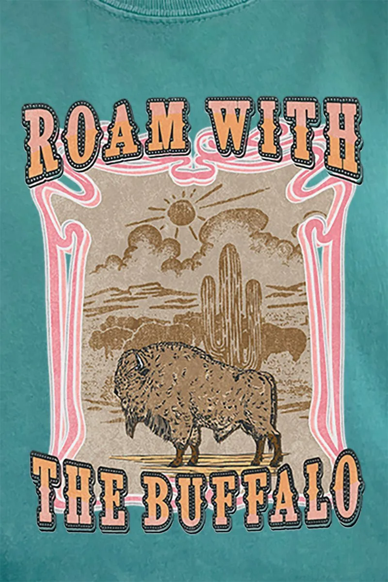 Roam With The Buffalo Comfort Colors Adult Ring-Spun Cotton Tee