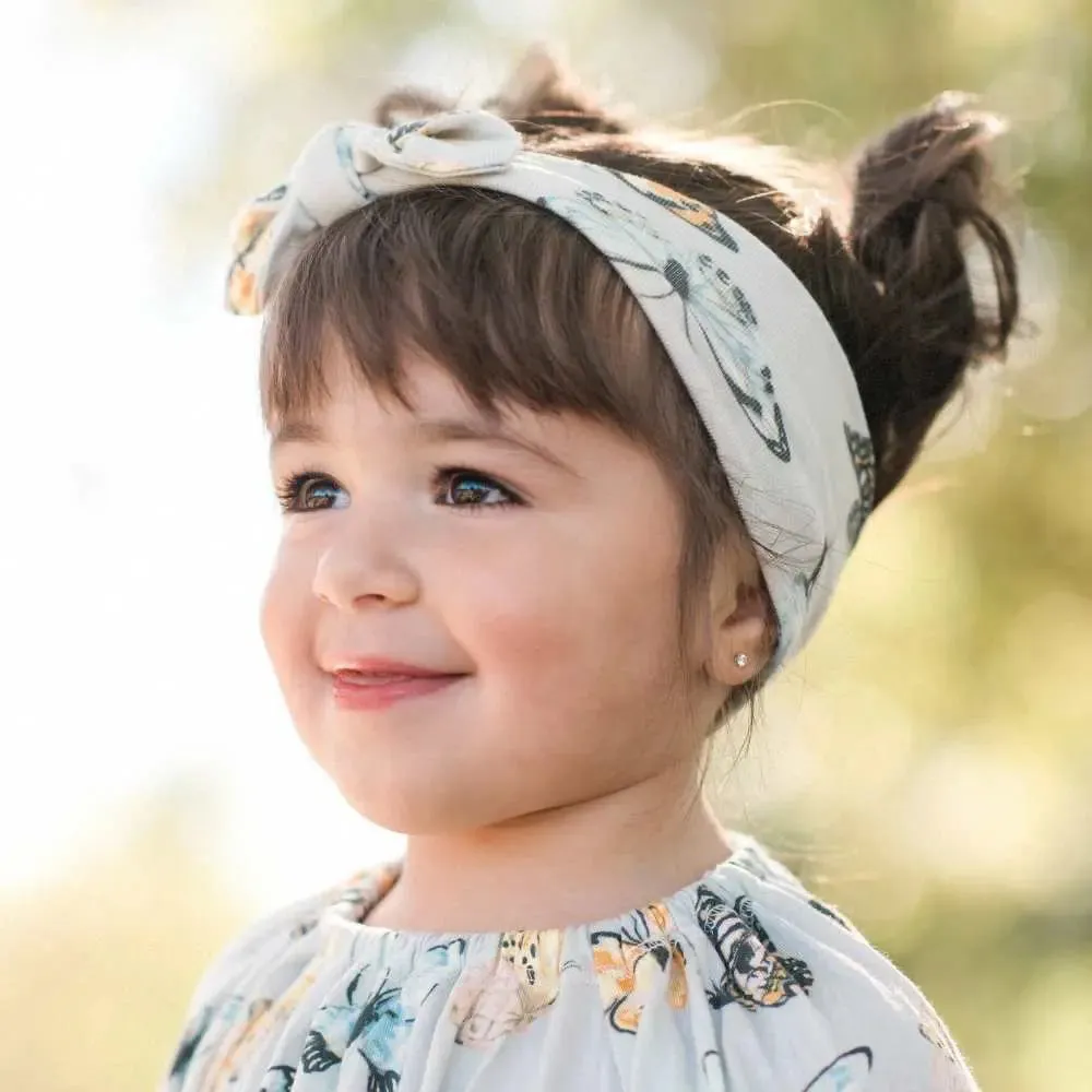 Rose Dot Organic Cotton Knotted Headband