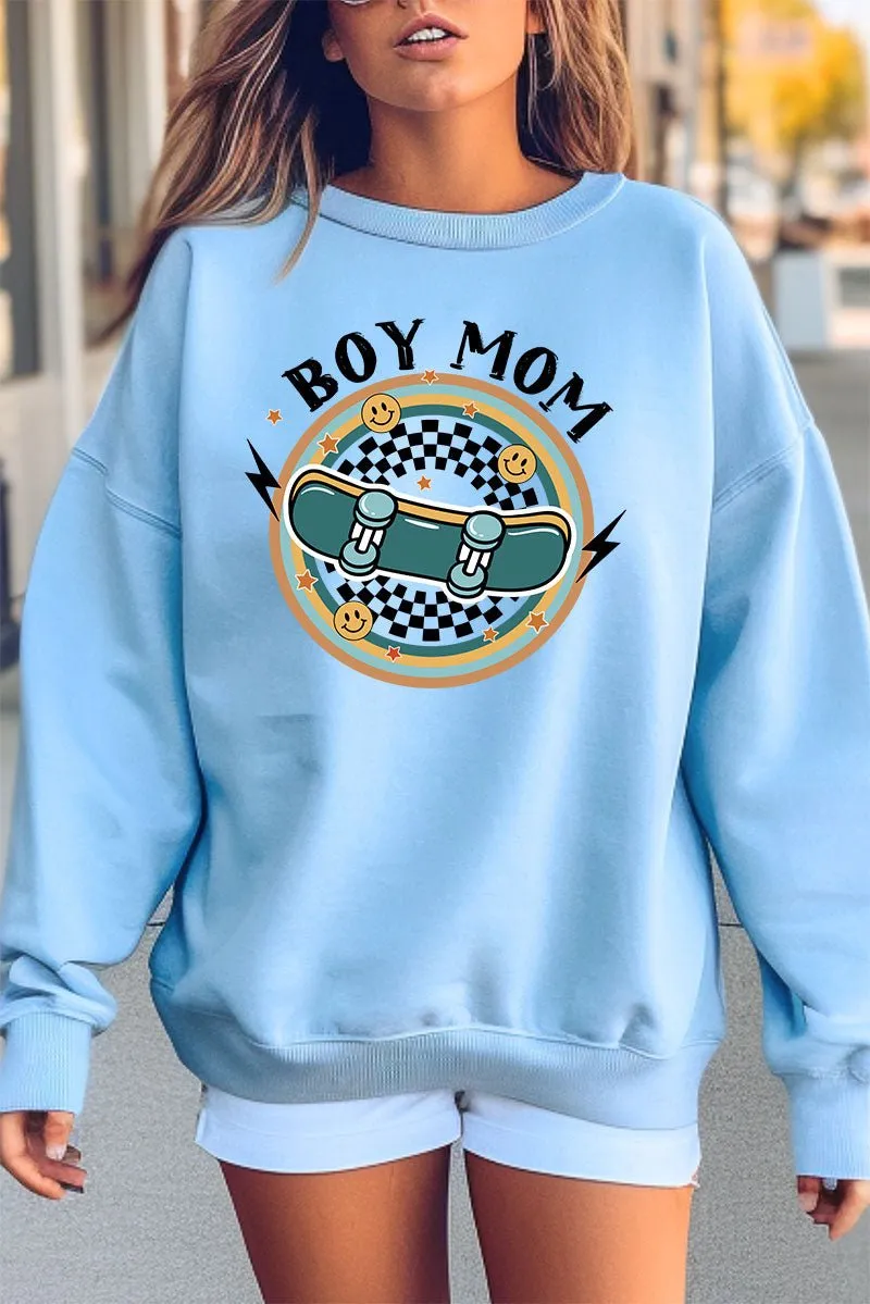 Skater Check Boy Mom Heavy-weight Crew Sweatshirt