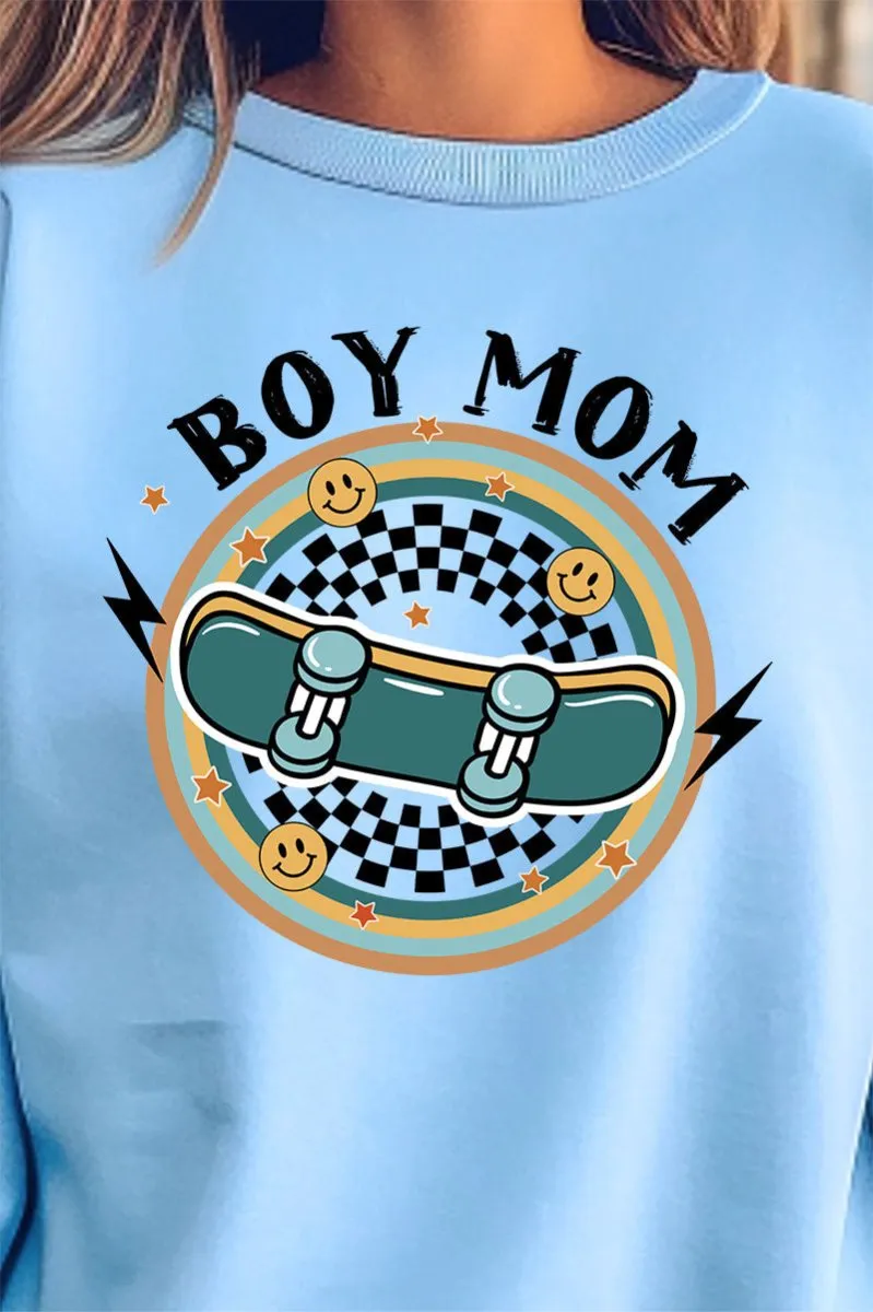 Skater Check Boy Mom Heavy-weight Crew Sweatshirt