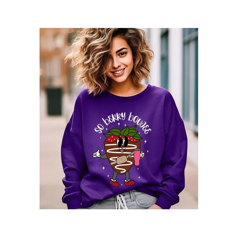 So Berry Boujee Graphic Sweatshirt