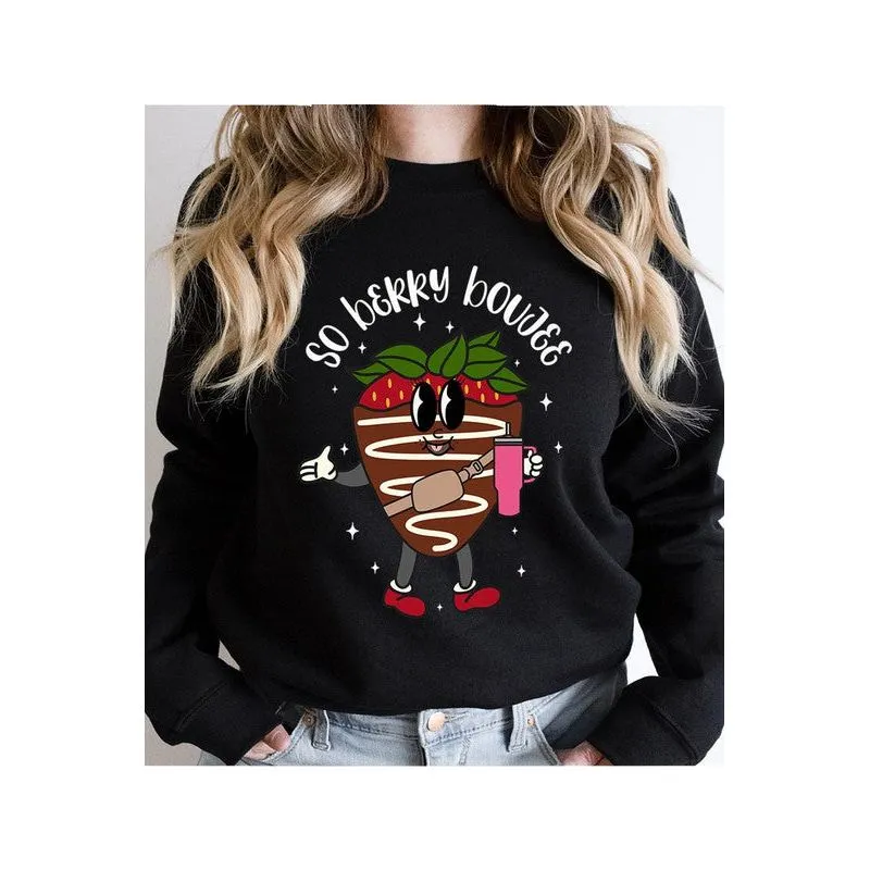 So Berry Boujee Graphic Sweatshirt