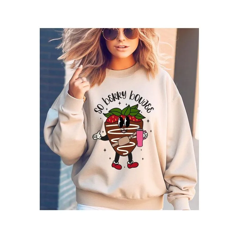 So Berry Boujee Graphic Sweatshirt