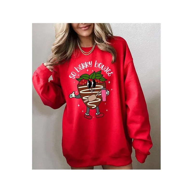 So Berry Boujee Graphic Sweatshirt