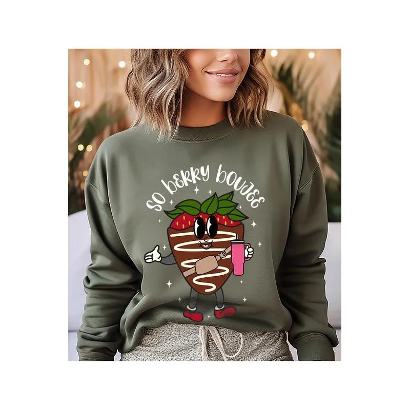 So Berry Boujee Graphic Sweatshirt