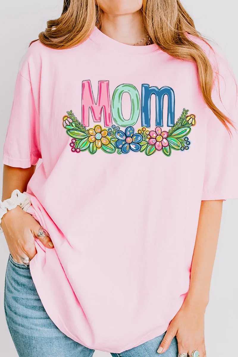 Spring Floral Mom Comfort Colors Adult Ring-Spun Cotton Tee