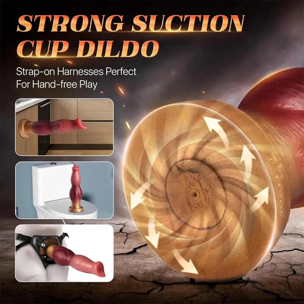 The Mini Stallion 10 Inch Thrusting Vibrating Playful Knotted Dildo