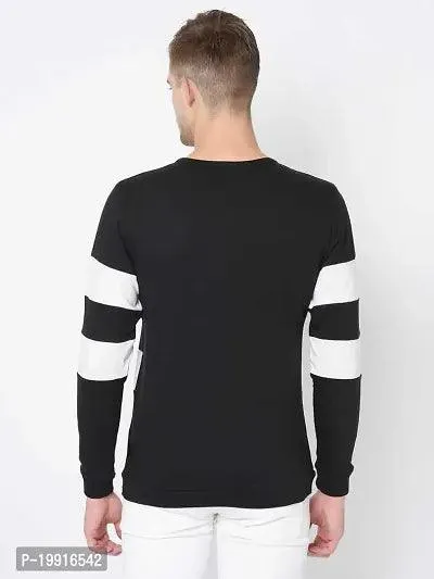 Thunder Planet Premium Cotton Full Sleeve Colourblocked Tshirt for Men