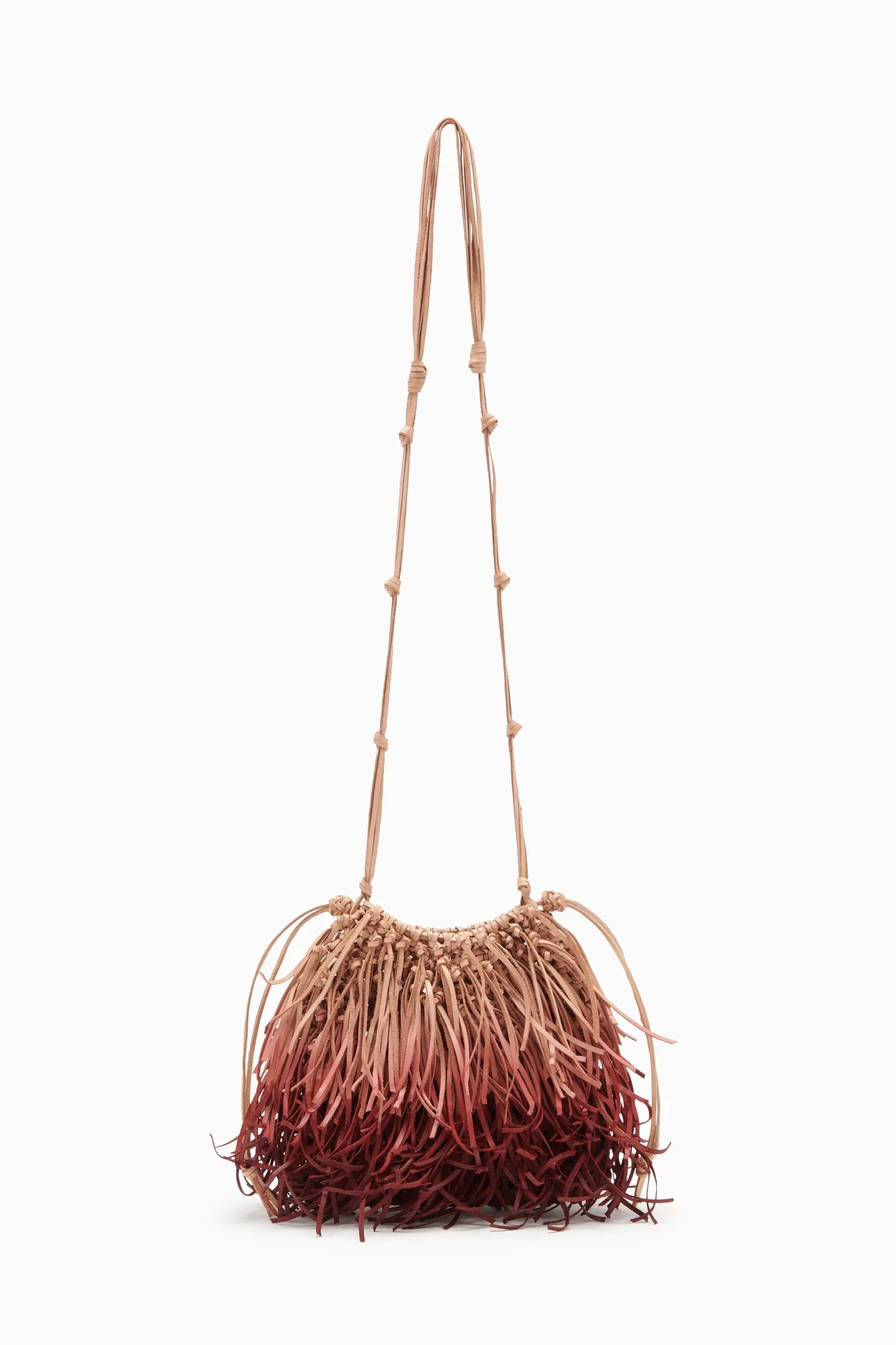 Valeria Fringe Crossbody - Pomegranate Ombre